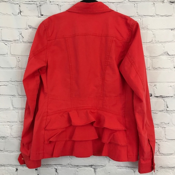 Cabi Ruffle back Utility Jacket - Picture 3 of 4